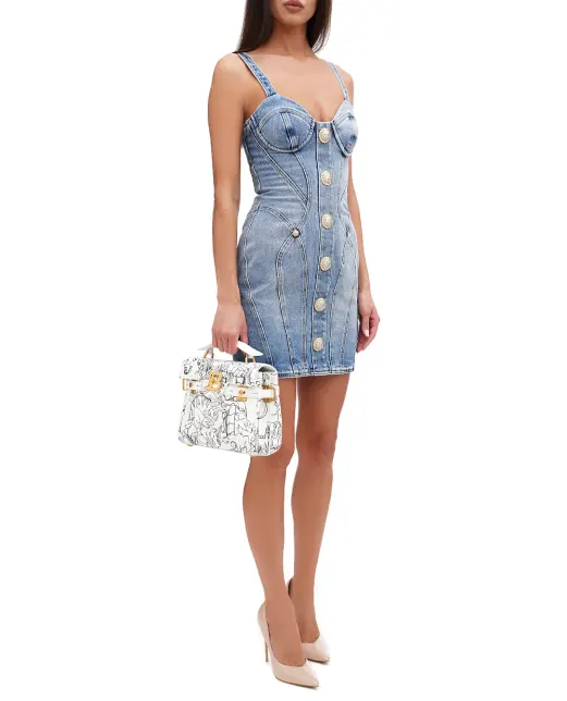 Balmain Кожаная сумка B-Buzz 23 - Артикул: DNADB526LEFP