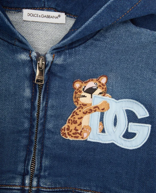 Dolce&Gabbana Детская джинсовая толстовка (костюм) - Артикул: L1JWGI-G7HX4