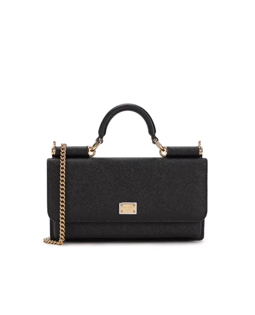 Dolce&Gabbana Шкіряна сумка Sicily Phone Bag - Артикул: BI3280-A1001