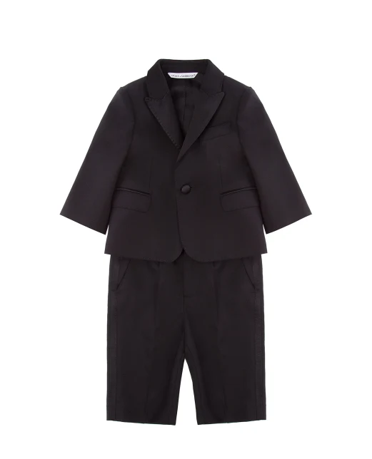 Dolce&Gabbana Детский шерстяной костюм (пиджак, брюки) - Артикул: L11U49-FUBBG