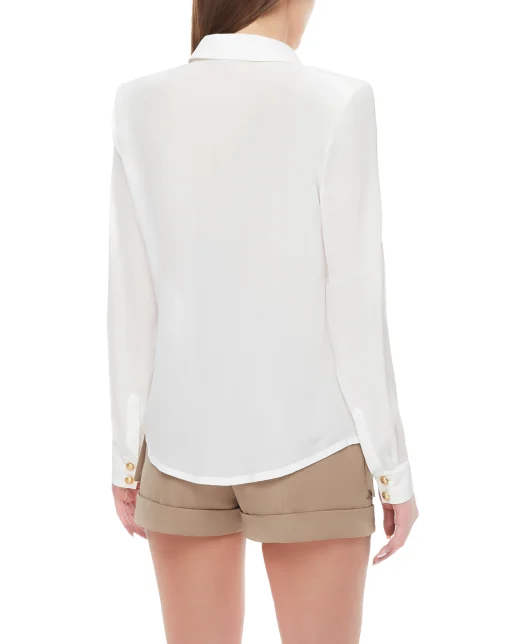 Balmain Шелковая блуза - Артикул: AF1HS050SB66