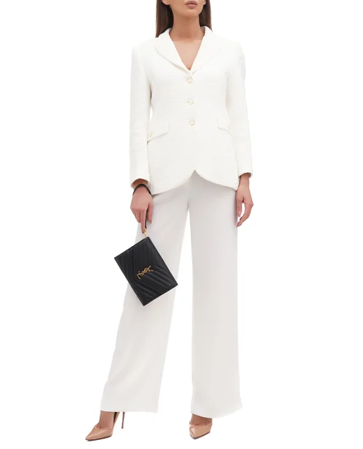 Saint Laurent Кожаный клатч Cassandre - Артикул: 617662-BOW01