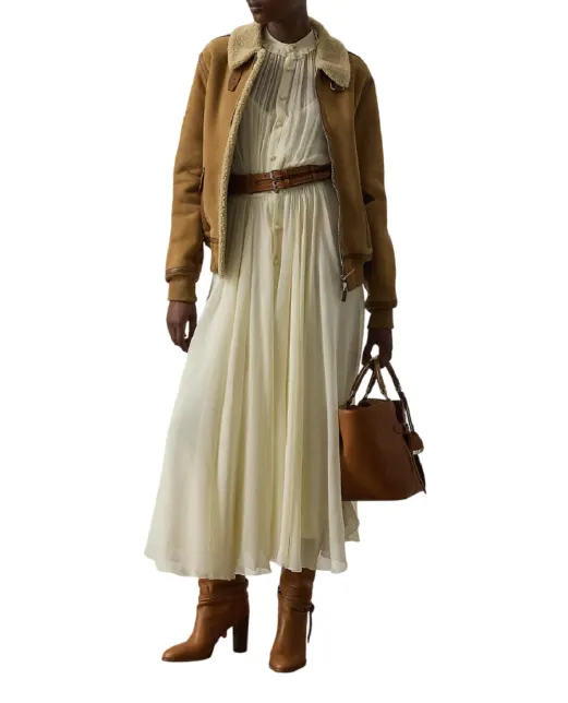 Ralph Lauren Collection Дубленка Morrison из замши и овчины - Артикул: 290P01983001