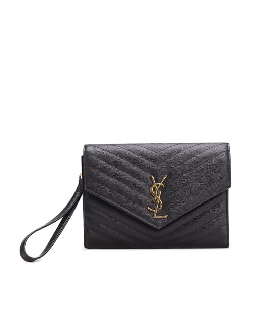 Saint Laurent Кожаный клатч Cassandre - Артикул: 617662-BOW01