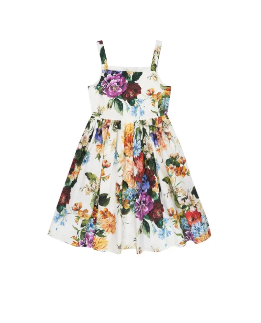Dolce&Gabbana Детское платье с цветочным принтом - Артикул: L54DH8-HS5TV-B