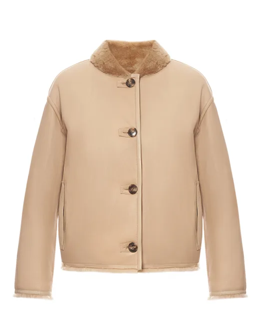 Yves Salomon Дублянка двостороння з овчини - Артикул: 26WYV62962MESI