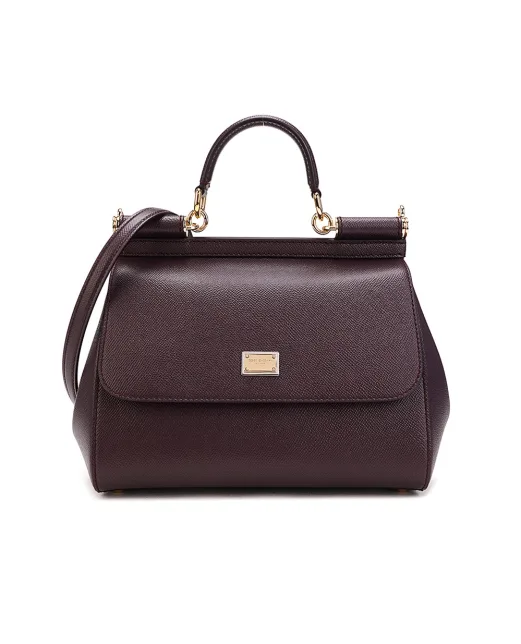 Dolce&Gabbana Кожаная сумка Sicily Large - Артикул: BB6002-A1001