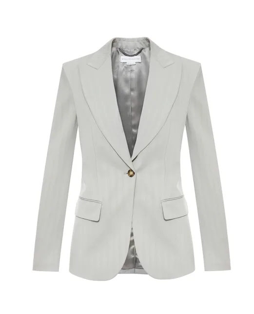 Stella McCartney Блейзер однобортный из шерсти - Артикул: 6501373HU705
