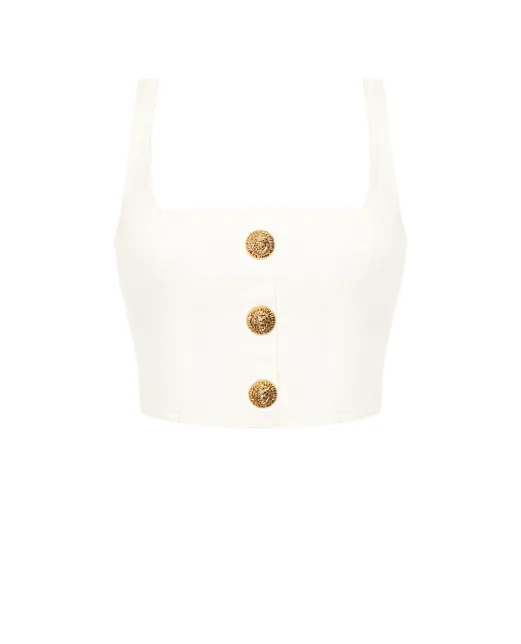 Balmain Укорочений топ Balmain на ґудзиках - Артикул: GF1AD214DG14