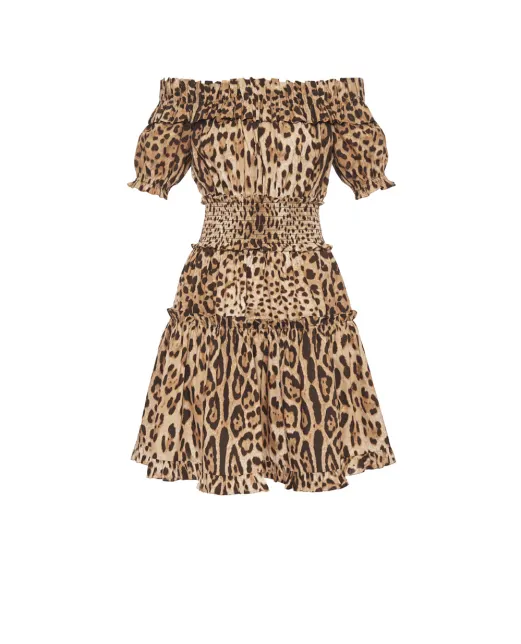 Dolce&Gabbana Платье с леопардовым принтом - Артикул: F6A0UT-HS5E3