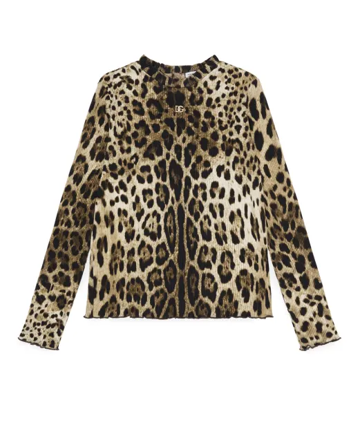 Dolce&Gabbana Детский гольф с леопардовым принтом - Артикул: L5JTQC-HS7Q6-B