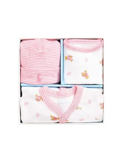 Polo Ralph Lauren Подарочный набор  (человечек, шапочка, слюнявчик) - Артикул: 310945860001