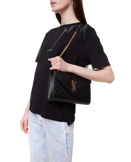 Saint Laurent Шкіряна сумка Envelope Medium - Артикул: 600185-BOW91-