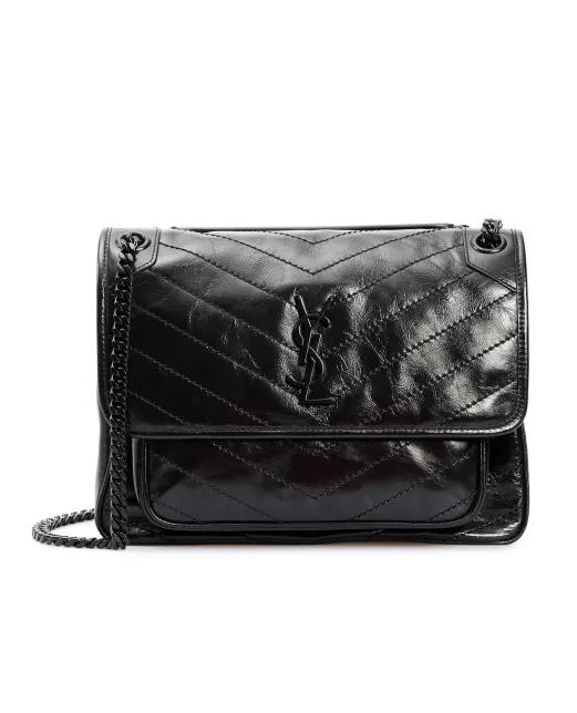 Saint Laurent Кожаная сумка Niki Medium - Артикул: 633184-0EN08