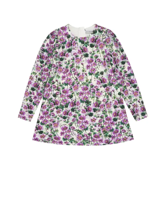 Dolce&Gabbana Дитяча сукня з принтом фіалок - Артикул: L5JDAL-FSG81-S