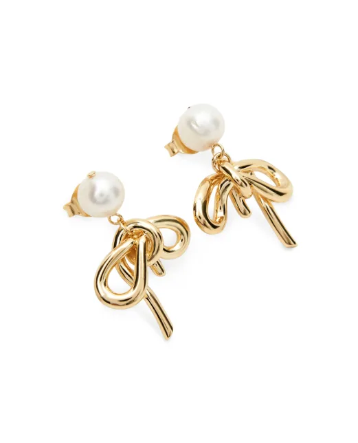 Completedworks Серьги из жемчуга и переработанного золота с позолотой - Артикул: P203