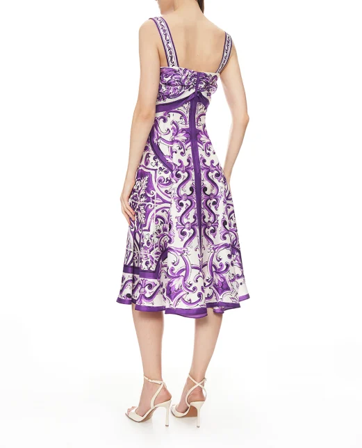 Dolce&Gabbana Сукня з шовку з принтом - Артикул: F6TZBT-HI1T1