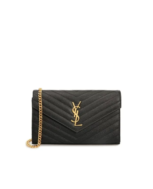 Saint Laurent Кожаная сумка Cassandre Chain Wallet - Артикул: 377828-BOW01