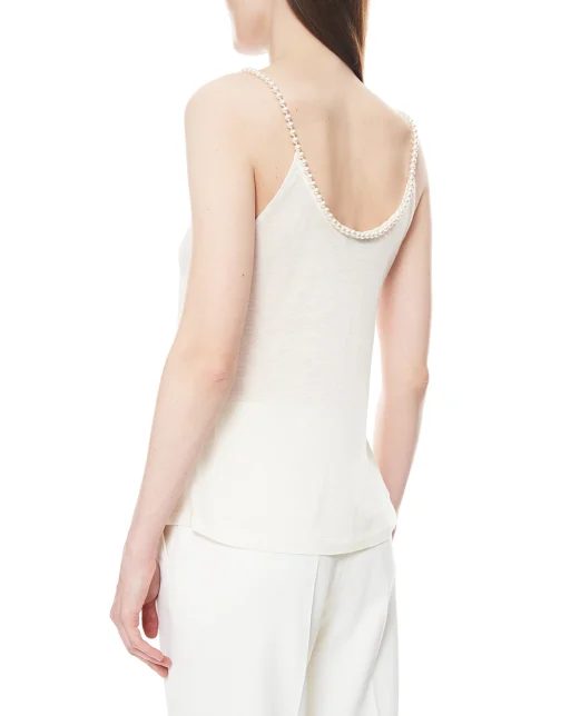 Stella McCartney Топ із перлинними бретелями - Артикул: 6J04323SQA29