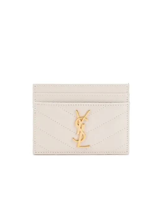 Saint Laurent Кожаная визитница - Артикул: 423291-BOW01