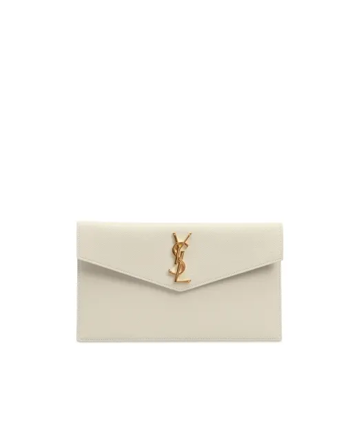 Saint Laurent Кожаный клатч Uptown - Артикул: 565739-1GF0J