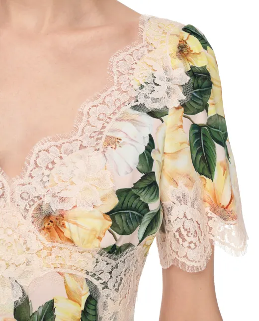 Dolce&Gabbana Шелковый топ - Артикул: F7U44T-FSA0E