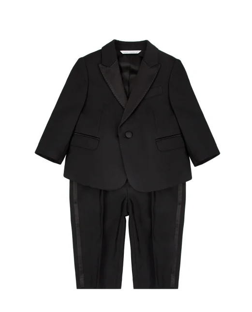 Dolce&Gabbana Детский шерстяной костюм (пиджак, брюки) - Артикул: L11U09-FUBBG