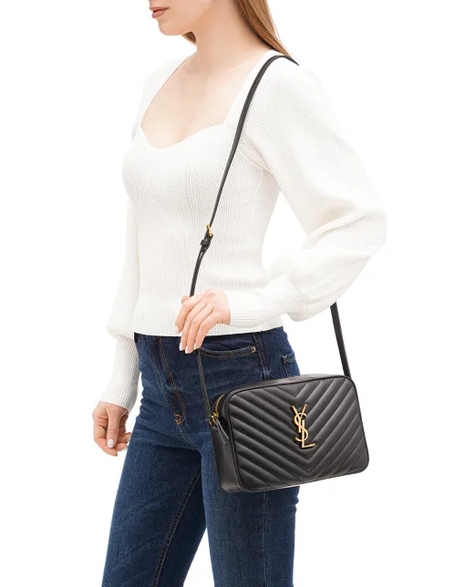 Saint Laurent Кожаная сумка Lou Camera Bag - Артикул: 761554-DV707