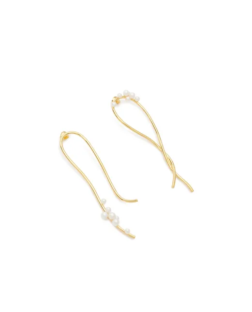 Completedworks Сережки з перлів та золота вермель - Артикул: A1025