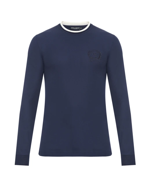 Dolce&Gabbana Лонгслив с вышивкой логотипа - Артикул: G8SW5Z-HU7WZ