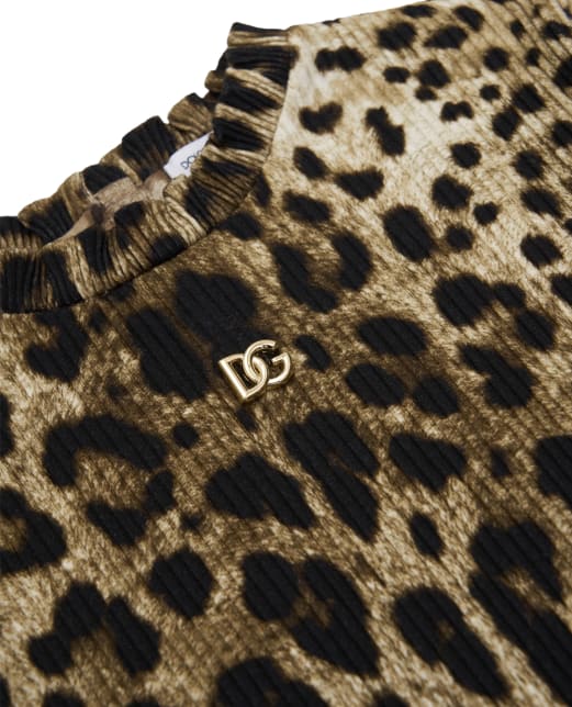 Dolce&Gabbana Детский гольф с леопардовым принтом - Артикул: L5JTQC-HS7Q6-B