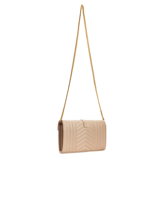 Saint Laurent Кожаная сумка Envelope Chain Wallet - Артикул: 620280-BOW91
