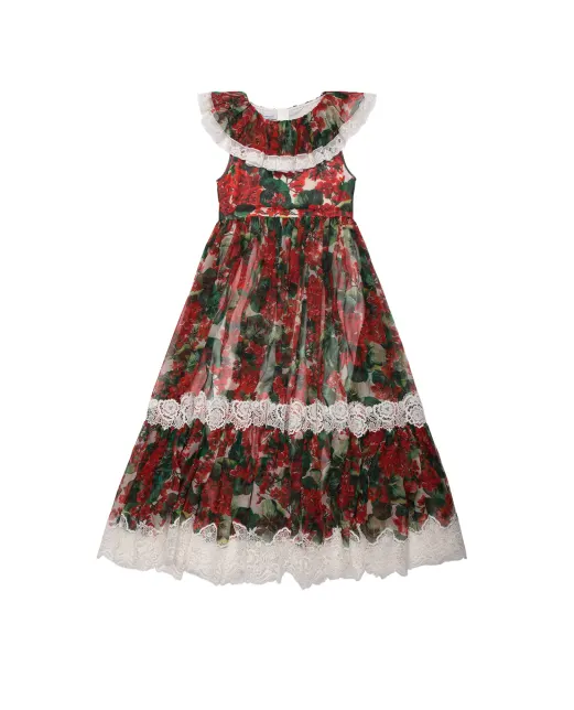 Dolce&Gabbana Дитяча шовкова сукня - Артикул: L51DM8-HS1ZV-B