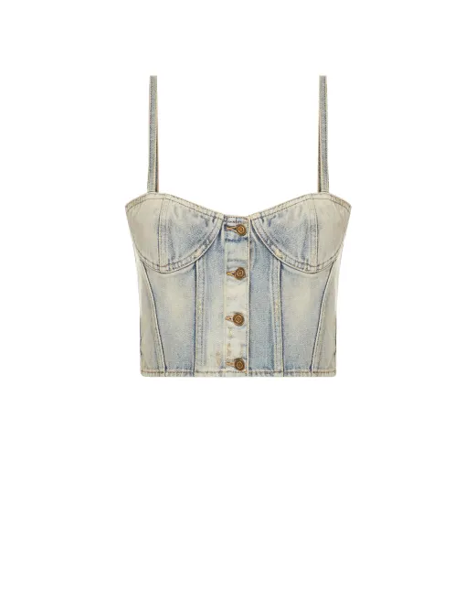 Saint Laurent Джинсовый топ - Артикул: 695163-Y996D