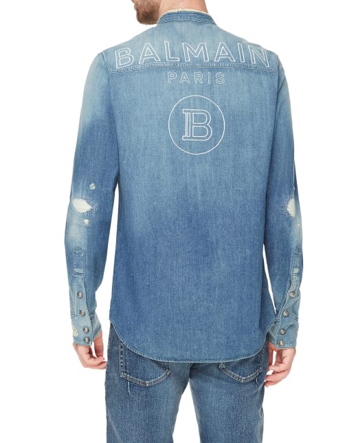 Balmain Джинсовая рубашка - Артикул: UH12326Z062