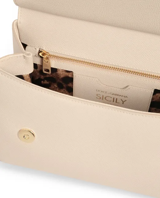 Dolce&Gabbana Кожаная сумка Sicily Large - Артикул: BB6002-A1001