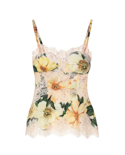 Dolce&Gabbana Шелковый топ - Артикул: F74E1T-FSA0E