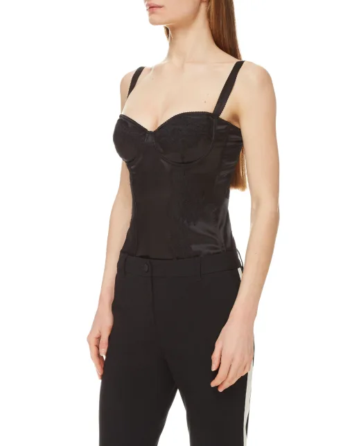 Dolce&Gabbana Шелковое боди - Артикул: O9A05T-FUAD8