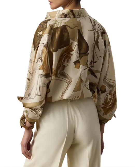 Ralph Lauren Collection Блуза з шовку з принтом Karen Diary - Артикул: 290P00352001