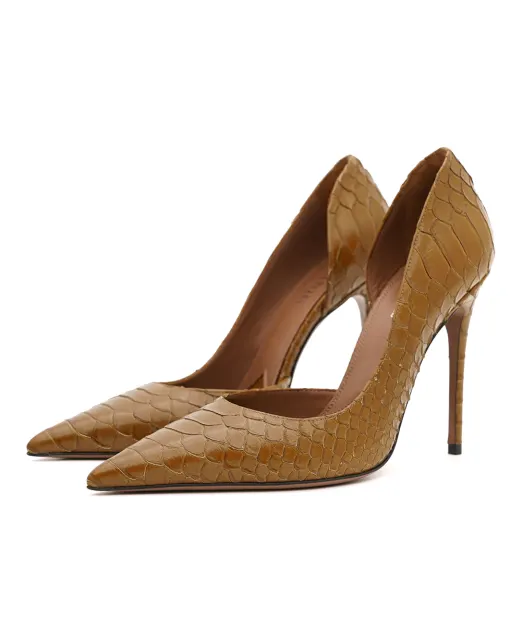 Paris Texas Туфли Vera с тиснением под кожу питона - Артикул: PX1854-XPTAC