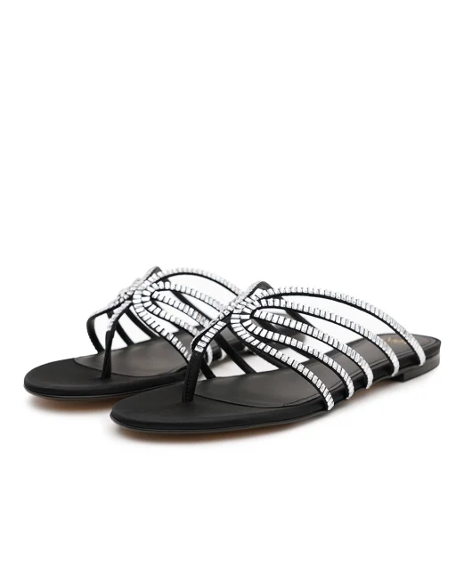 Alevi Шльопанці з кристалами з шовку - Артикул: L26SD009.5.0222997