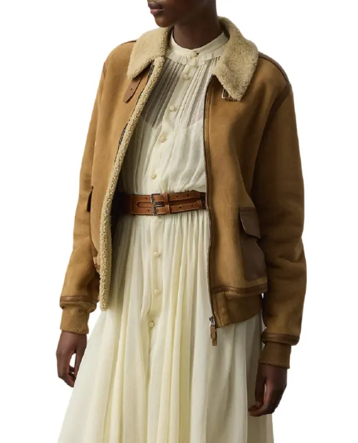 Ralph Lauren Collection Дубленка Morrison из замши и овчины - Артикул: 290P01983001