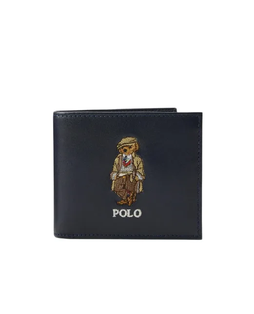 Polo Ralph Lauren Подарочный набор кошелёк и брелок Polo Bear из кожи - Артикул: 405P04858001