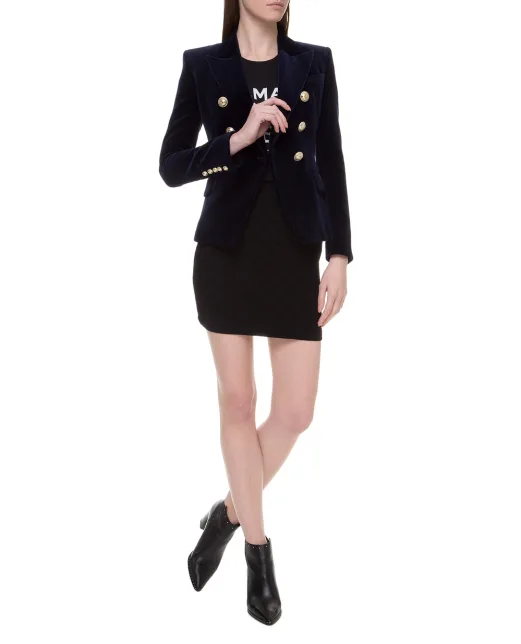 Balmain Бархатный жакет - Артикул: SF17180155C