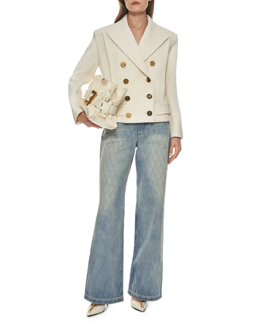 Balmain Укорочений кашеміровий жакет - Артикул: FF1UA095WB50