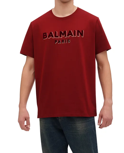 Balmain Хлопковая футболка - Артикул: BH1EG010BB99