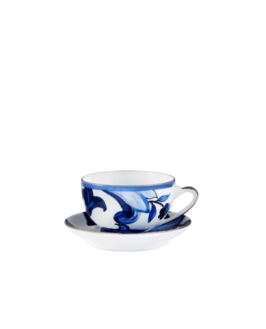 Dolce&Gabbana Чайна чашка з блюдцем з порцеляни - Артикул: TC0102-TCA37