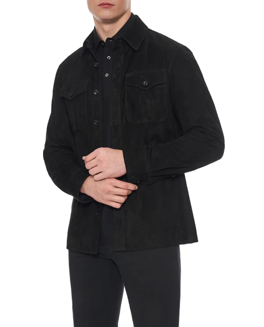 Ralph Lauren Purple Label Рубашка из замши - Артикул: 790654923036