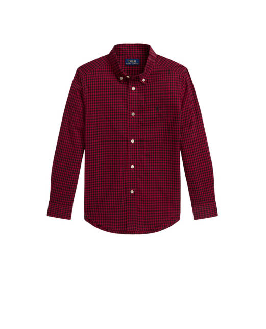 Polo Ralph Lauren Детская рубашка из хлопковой саржи в клетку - Артикул: 322980977001