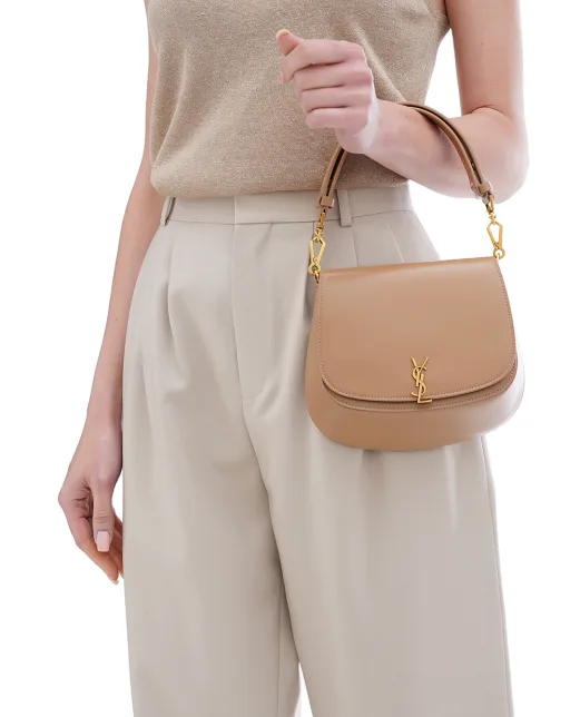 Saint Laurent Кожаная сумка Voltaire Top Handle Bronze - Артикул: 800846-0SX0W